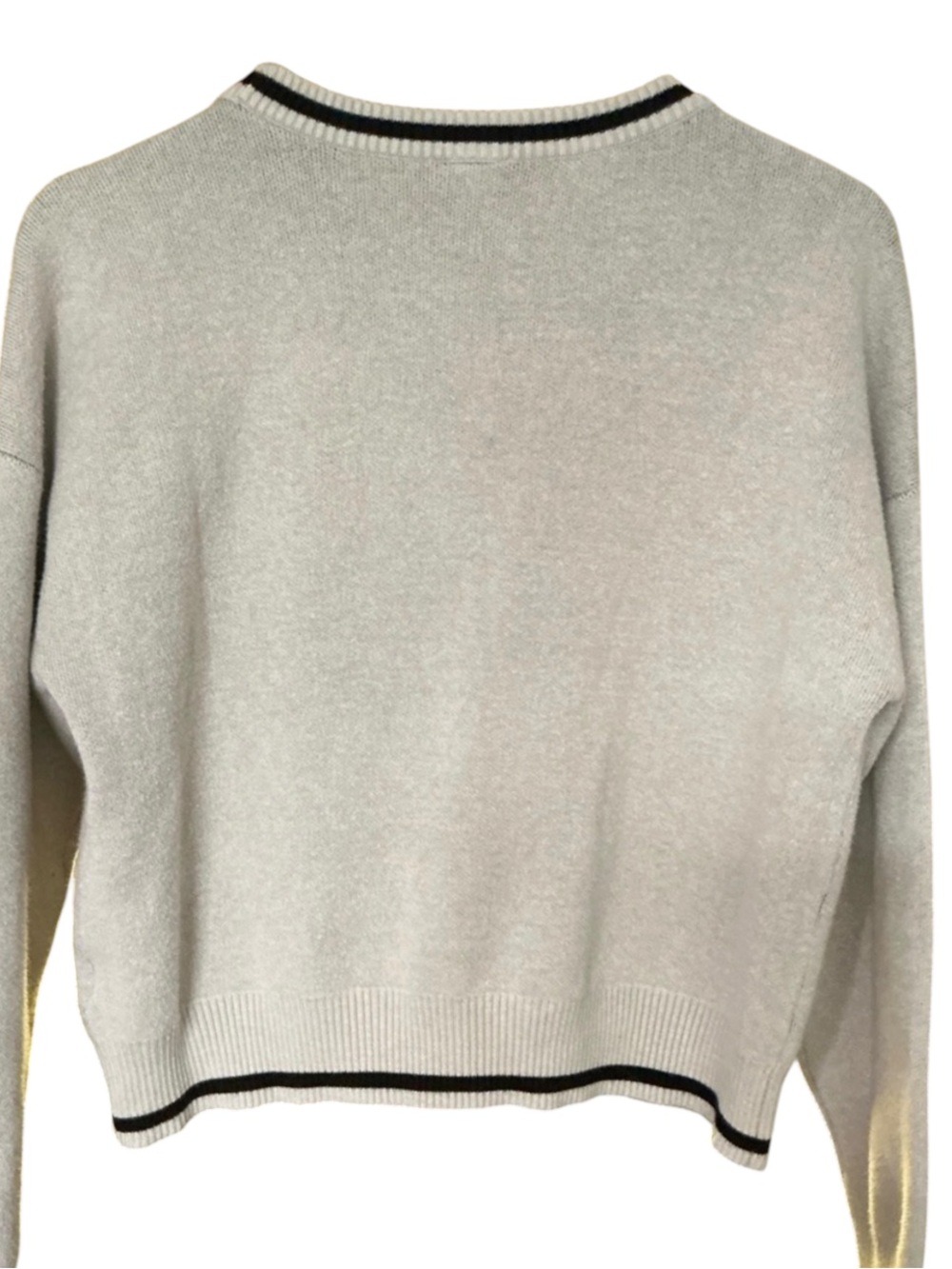 Nikka K Women's Light Gray Skull Skeleton Crewneck Sweater - Picture 3 of 8